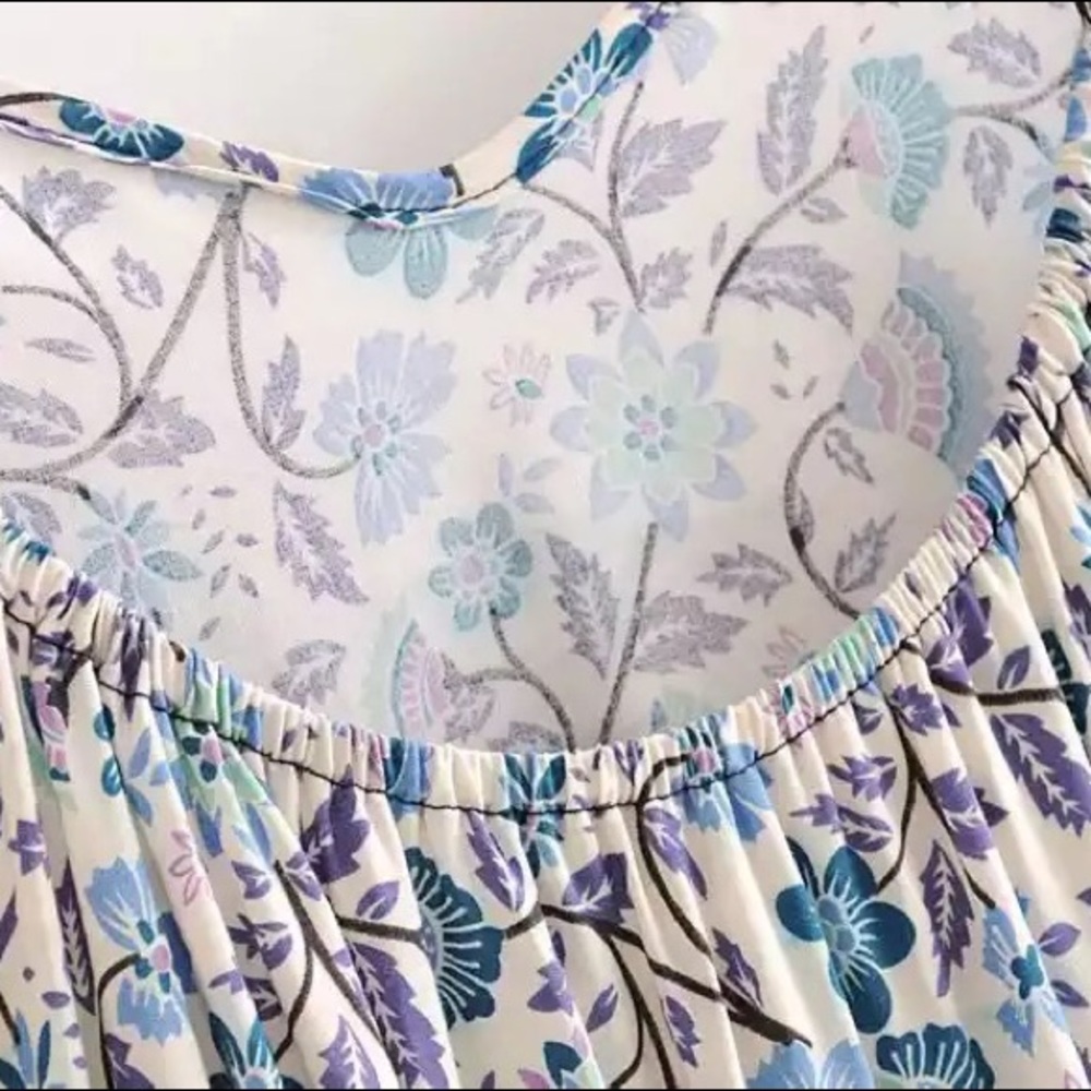 RESTOCKING🎉Western Chic Boho Floral Sun Dress - Picture 6 of 12